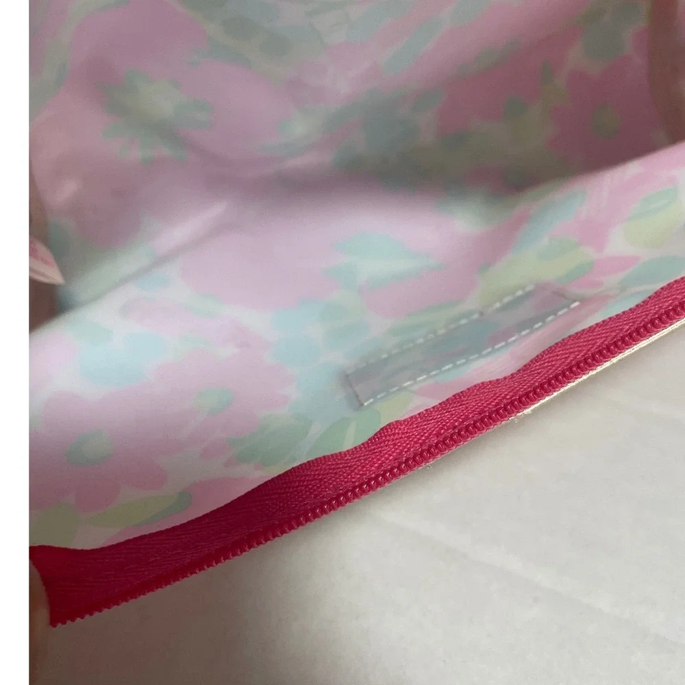 Lilly Pulitzer for Estee Lauder Women's Pink Floral Makeup Bag Ideal For Travel